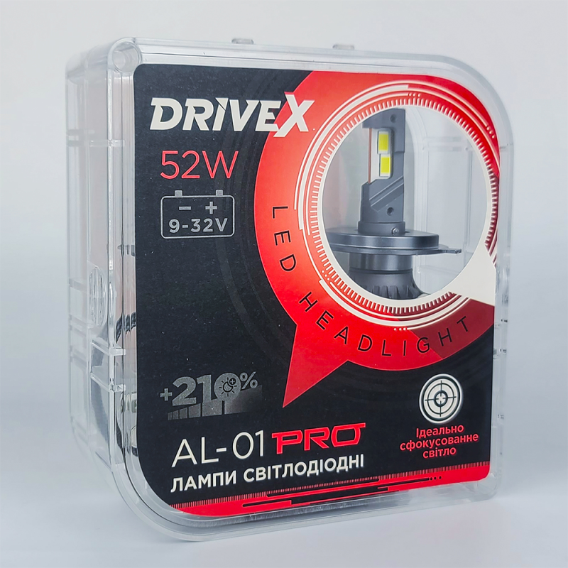 LED лампи автомобільні DriveX AL-01 PRO HB3 52W CAN 9-32V 6000K (DR-00001402)