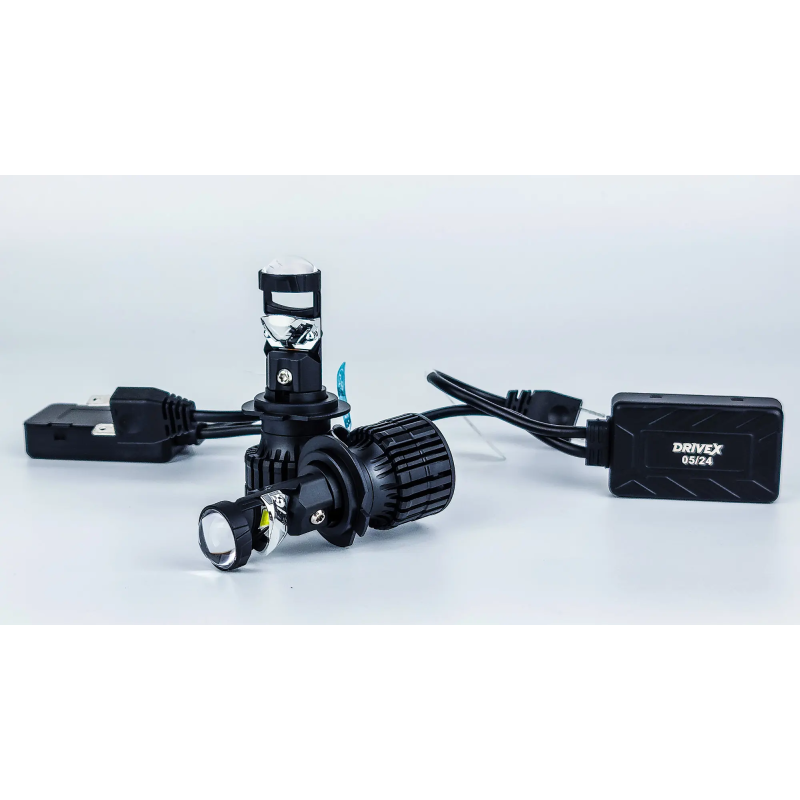 LED лампи автомобільні з лінзою DriveX LE-07 H7 6000K 55W 9-32V к-т. (DR-00001585)