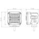 Фара додаткового світла DriveX WL SQ-107 DLX 3" FL+DRL 4L-20W OSR (DR-00001213)