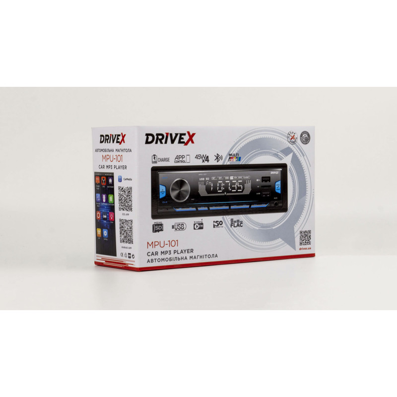 Автомагнітола 1-Din DriveX MPU-101 4х45Вт BT APP (DR-00002360)