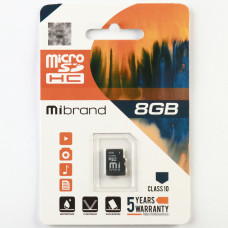 microSDHC Mibrand 8Gb class 10 (MICDHC10/8GB)