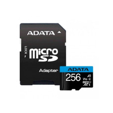 microSDXC (UHS-1) A-DATA Premier 256Gb Class 10 А1 (R-100Mb/s)  (adapter SD) (AUSDX256GUICL10A1-RA1)