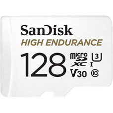 microSDXC (UHS-1 U3) SanDisk High Endurance 128Gb class 10 V30 (100Mb/s) (adapterSD) (SDSQQNR-128G-GN6IA)