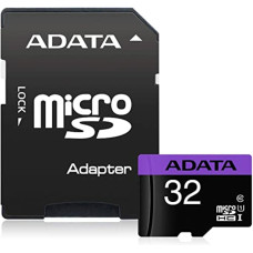 microSDHC (UHS-1) A-DATA Premier 32Gb Class 10 (R-85Mb/s)  (adapter SD) (AUSDH32GUICL10-RA1)