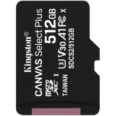 microSDXC (UHS-1) Kingston Canvas Select Plus 512Gb class 10 А1 (R-100MB/s) (SDCS2/512GBSP)