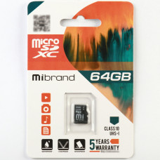 microSDXC (UHS-1) Mibrand 64Gb class 10 (MICDXU1/64GB)