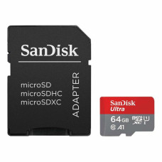 microSDXC (UHS-1) SanDisk Ultra 64Gb class 10 A1 (140Mb/s) (adapter SD) (SDSQUAB-064G-GN6MA)