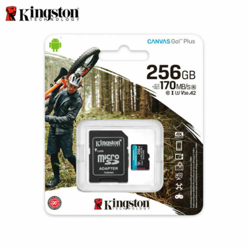FLASH пам'ять Kingston Canvas Go Plus A2 Micro SDXC 256GB(SDCG3/256GBSP)