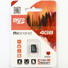 microSDHC Mibrand 4Gb class 6 (MICDC6/4GB)