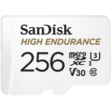 microSDXC (UHS-1 U3) SanDisk High Endurance 256Gb class 10 V30 (100Mb/s) (adapterSD) (SDSQQNR-256G-GN6IA)