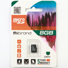 microSDHC Mibrand 8Gb class 4 (MICDC4/8GB)