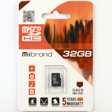 microSDHC (UHS-1 U3) Mibrand 32Gb class 10 (MICDHU3/32GB)