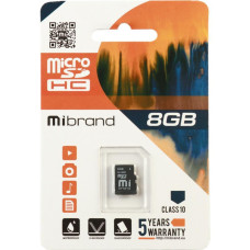 microSDHC Mibrand 8Gb class 6 (MICDC6/8GB)