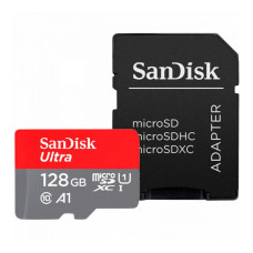 microSDXC (UHS-1) SanDisk Ultra 128Gb class 10 A1 (140Mb/s) (adapter SD) (SDSQUAB-128G-GN6MA)