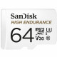 microSDXC (UHS-1 U3) SanDisk High Endurance 64Gb class 10 V30 (100Mb/s) (adapterSD) (SDSQQNR-064G-GN6IA)