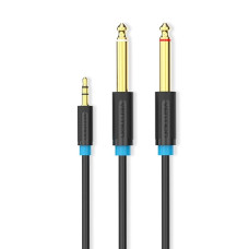 Кабель Vention 3.5mm TRS Male to Dual 6.35mm Male Audio Cable 2M Black (BACBH) (BACBH)