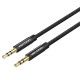 Кабель Vention Fabric Braided 3.5mm Male to Male Audio Cable 0.5M Black Metal Type (BAGBD) (BAGBD)