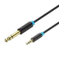 Кабель Vention 3.5mm TRS Male to 6.35mm Male Audio Cable 2M Black (BABBH) (BABBH)