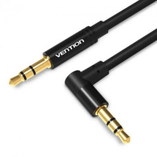 Кабель Vention 3.5mm Male to 90°Male Audio Cable 1M Black Metal Type (BAKBF-T) (BAKBF-T)