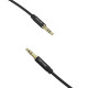 Кабель Vention 3.5mm Male to Male Audio Cable 1.5M Black Aluminum Alloy Type (BAXBG) (BAXBG)