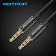 Кабель Vention Fabric Braided 3.5mm Male to Male Audio Cable 2M Black Metal Type (BAGBH) (BAGBH)