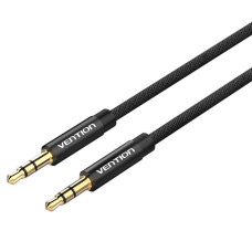 Кабель Vention Fabric Braided 3.5mm Male to Male Audio Cable 2M Black Metal Type (BAGBH) (BAGBH)