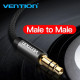 Кабель Vention Fabric Braided 3.5mm Male to Male Audio Cable 2M Black Metal Type (BAGBH) (BAGBH)