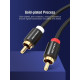 Кабель Vention 2RCA Male to Male Audio Cable 3M Black Metal Type (VAB-R06-B300) (VAB-R06-B300)