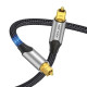 Кабель Vention Optical Fiber Audio Cable Aluminum Alloy Type 3M Gray (BAVHI) (BAVHI)