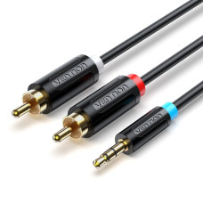 Кабель Vention 3.5MM Male to 2-Male RCA Adapter Cable 3M Black (BCLBI) (BCLBI)