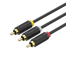 Кабель Vention 3RCA Male to 3RCA Male Cable 2M Black (BCABH) (BCABH)