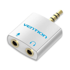 Адаптер Vention 4 Pole 3.5mm Male to 2*3.5mm Female Audio Adapter Silvery Metal Type (BDBW0) (BDBW0)