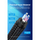 Кабель Vention Cotton Braided 3.5mm TRS Male to 6.35mm Male Audio Cable 2M Gray Aluminum Alloy Type (BAUHH) (BAUHH)