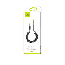 Аудіо-кабель Usams US-SJ256 Spring Audio Cable 1.2m Black (SJ256YP01)