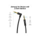 Кабель Vention 3.5mm Male to 90°Male Audio Cable 1.5M Black Metal Type (BAKBG-T) (BAKBG-T)