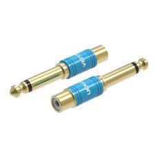 Адаптер Vention 6.35mm Male to RCA Female Audio Adapter Blue Aluminum Alloy Type (VDD-C03) (VDD-C03)