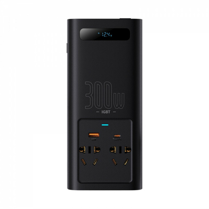 Автомобільний інвертор Baseus IGBT Power Inverter 300W (220V CN/EU ) Black (CGNB010101)