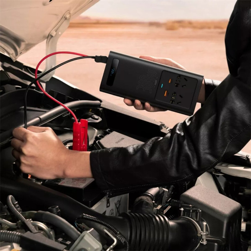 Автомобільний інвертор Baseus IGBT Power Inverter 300W (220V CN/EU ) Black (CGNB010101)