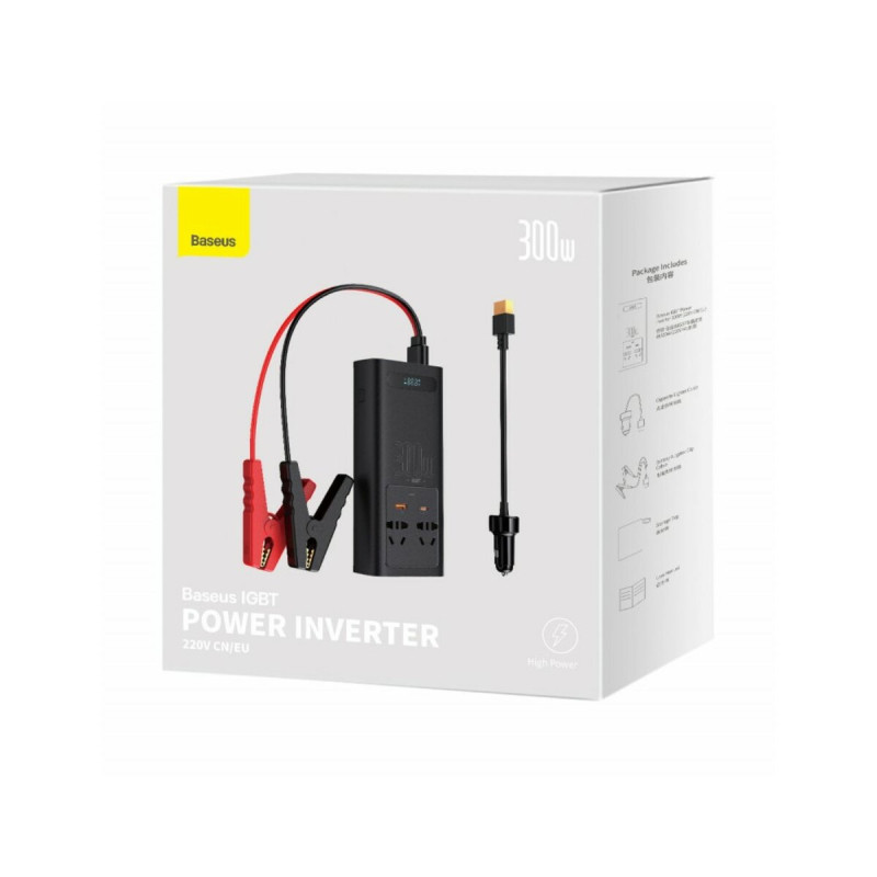 Автомобільний інвертор Baseus IGBT Power Inverter 300W (220V CN/EU ) Black (CGNB010101)