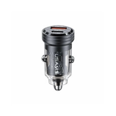 АЗП Usams US-CC175 C35 45W Aluminum Alloy Transparent A+C Mini Car Charger (CC175CC01)