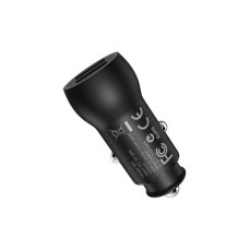 Автомобільний зарядний пристрій BOROFONE BZ9 Wise route dual port car charger Black (BZ9B)