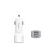 Автомобільний зарядний пристрій HOCO Z23 grand style dual-port car charger set with iP cable White (6957531078012)