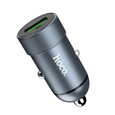 Автомобільний зарядний пристрій HOCO Z32 Speed Up single port QC3.0 car charger 18W Metal Gray (6931474711564)