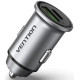 Автомобільний зарядний пристрій Vention Two-Port USB A+C(18/20) Car Charger Gray Mini Style Aluminium Alloy Type (FFBH0) (FFBH0)