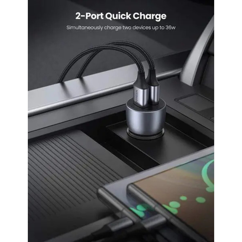 Автомобільний зарядний пристрій UGREEN CD213 Fast Car Charger (Dark Blue) (UGR-10144) (UGR-10144)