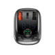 АЗП з FM-модулятором Baseus T Shaped S-13 Car Bluetooth MP3 Player (PPS Fast Charger Edition) Black (CCMT000101)