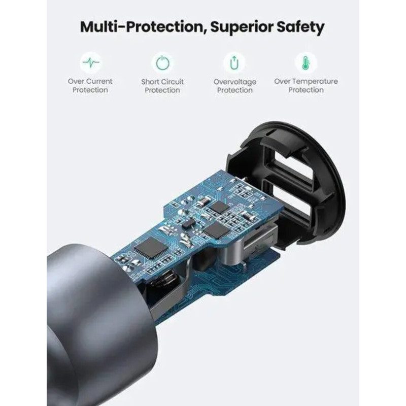 Автомобільний зарядний пристрій UGREEN CD213 Fast Car Charger (Dark Blue) (UGR-10144) (UGR-10144)