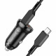 Автомобільний зарядний пристрій BOROFONE BZ18A PD20W+QC3.0 car charger set(Type-C to Type-C) Black (BZ18ACCB)