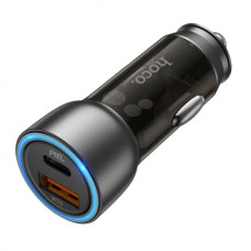 Автомобільний зарядний пристрій HOCO NZ8 Sprinter 43W dual port PD25W+QC3.0 car charger Brown (6931474782700)