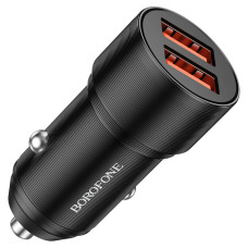 Автомобільний зарядний пристрій BOROFONE BZ19 Wisdom dual port car charger set(Micro) Black (BZ19MB)